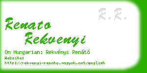 renato rekvenyi business card