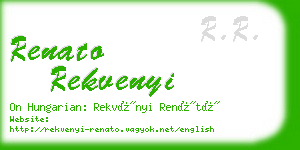 renato rekvenyi business card